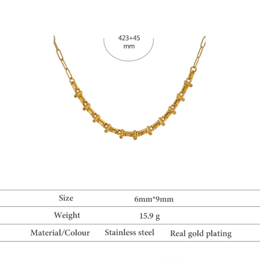 Sale!! Metal 18K Short Chain Choker Necklace - Picture 6 of 6